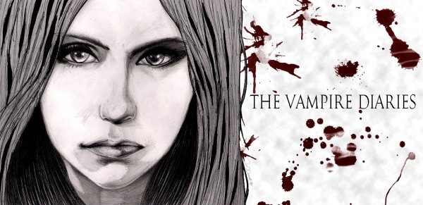 Pencil drawing of Elena from The Vampire Diaries