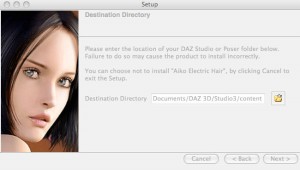 Installing content into DazStudio 3 on the Mac