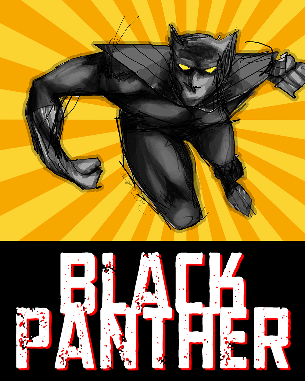 The Black Panther art by John Garrett