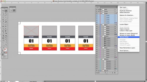 Choosing Reverse Order to change the objects stacking order.