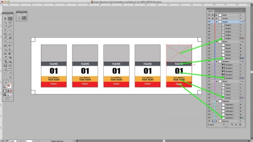 Now the rightmost objects are appearing at the bottom of the stacking order in Illustrator.